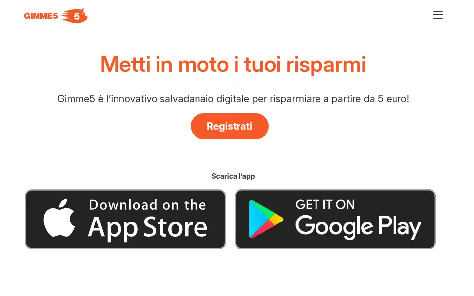Screenshot of gimme5.app