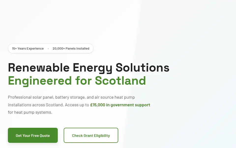 Screenshot of gimmefiverenewables.co.uk