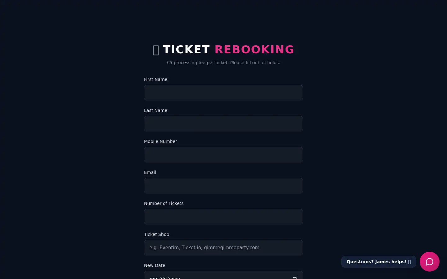Screenshot of gimmegimmeparty.com