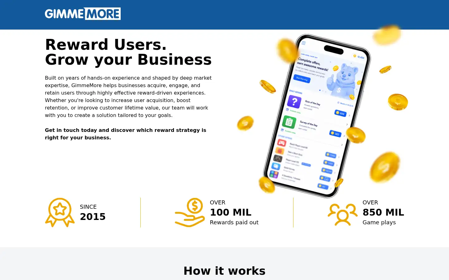 Screenshot of gimmemore.com