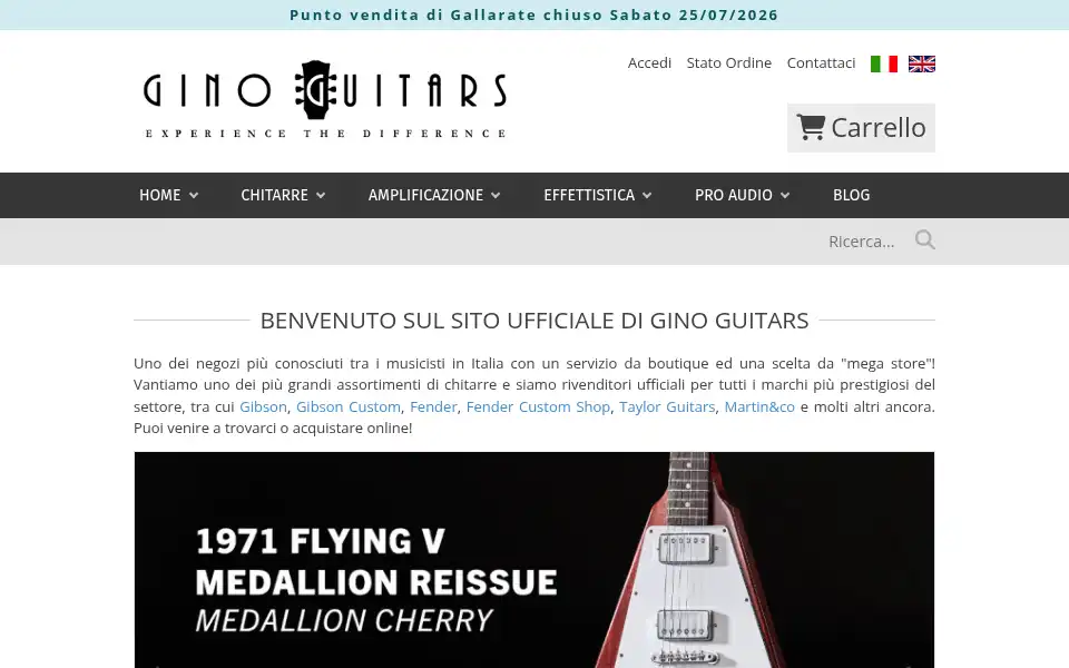 Screenshot of ginoguitars.it