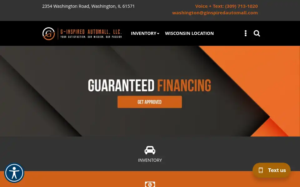 Screenshot of ginspiredautomall.com