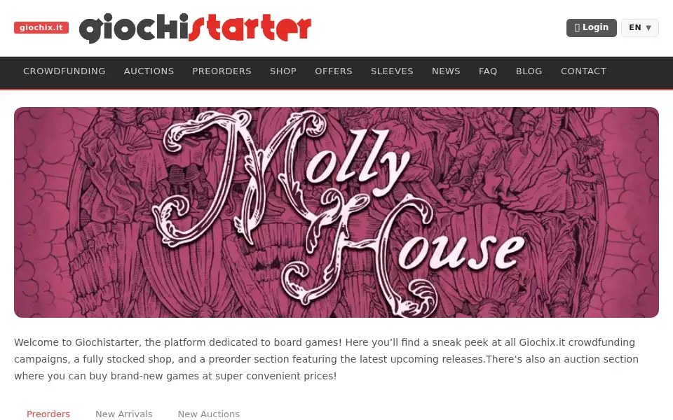 Screenshot of giochistarter.it