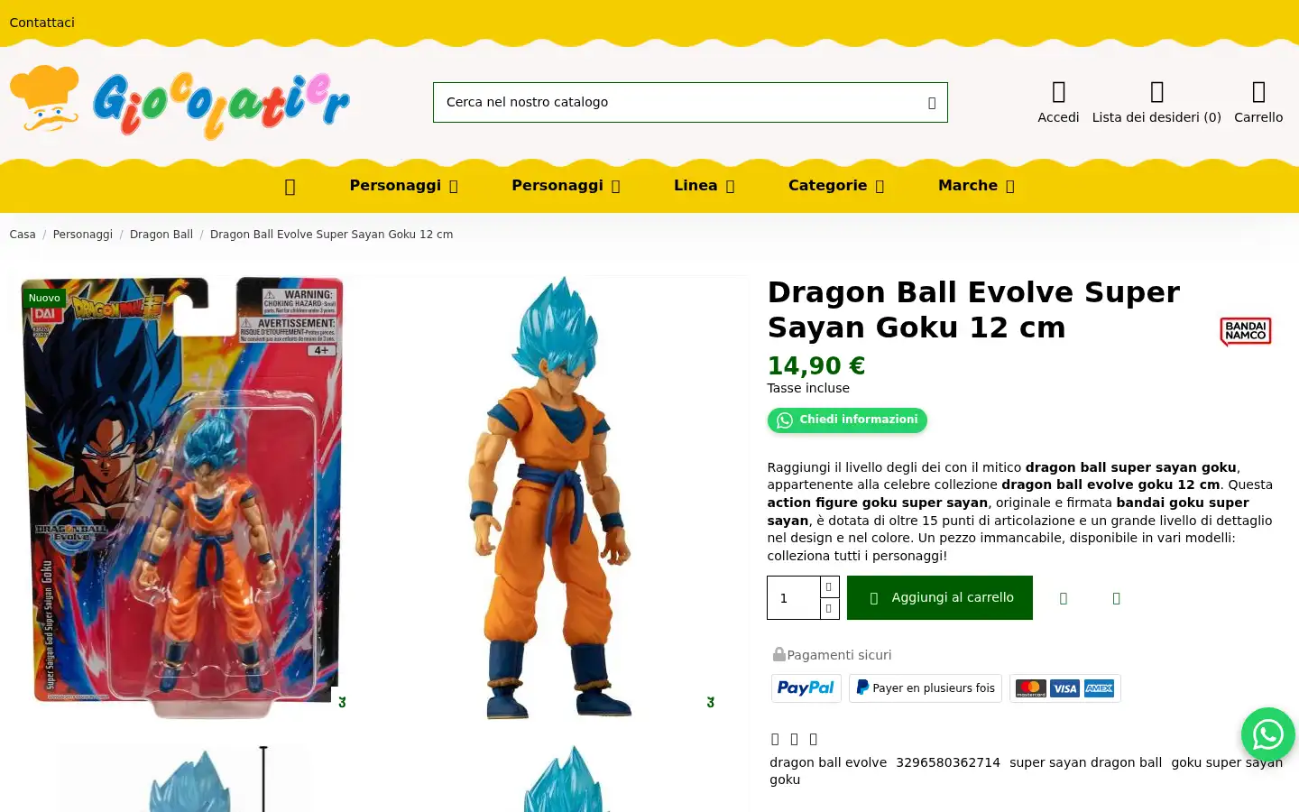 Screenshot of giocolatier.it