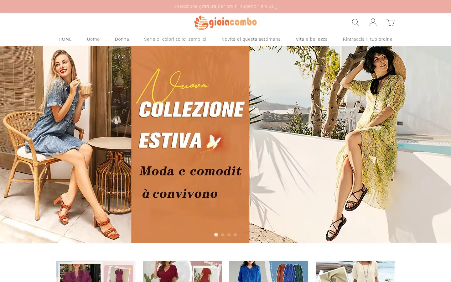 Screenshot of gioiacombo.it