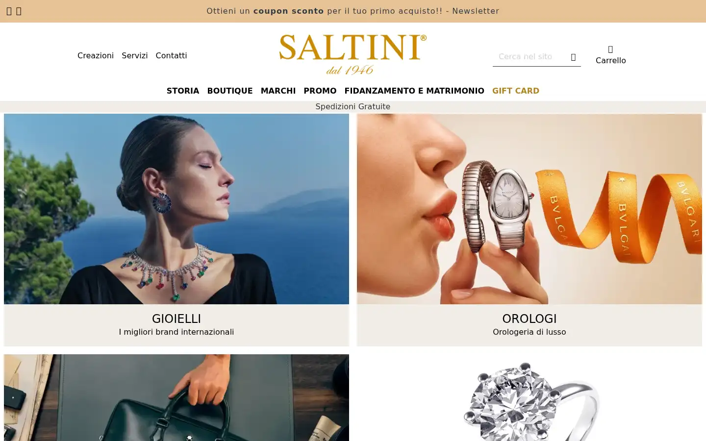 Screenshot of gioielleriasaltini.com