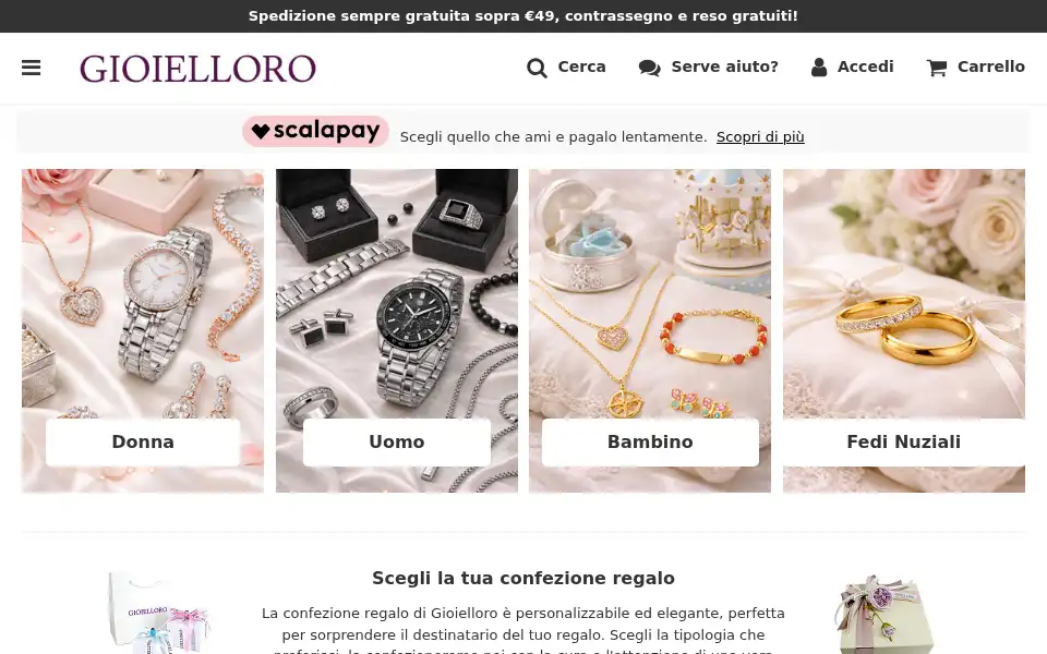 Screenshot of gioielloro.it