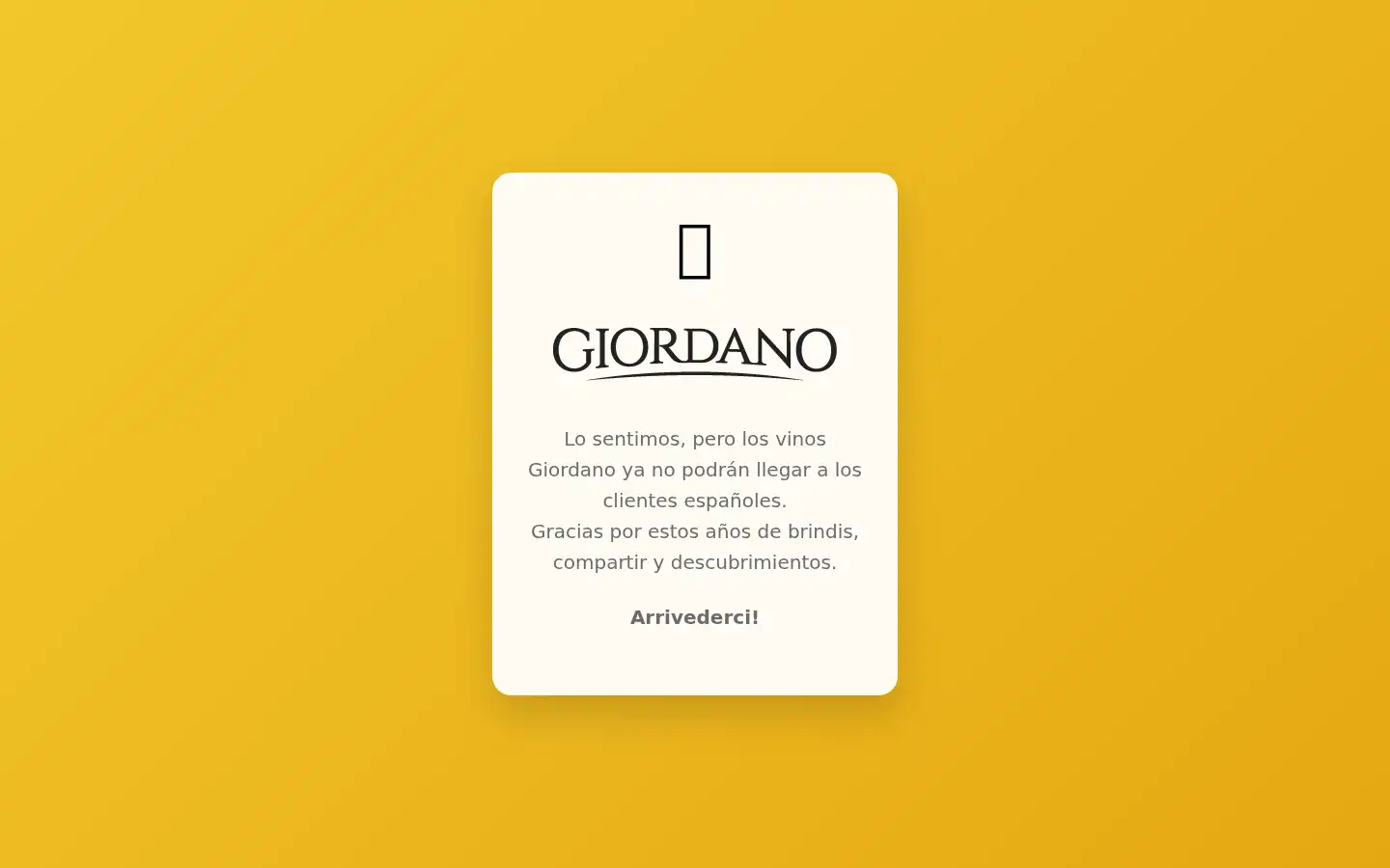Screenshot of giordanovinos.es