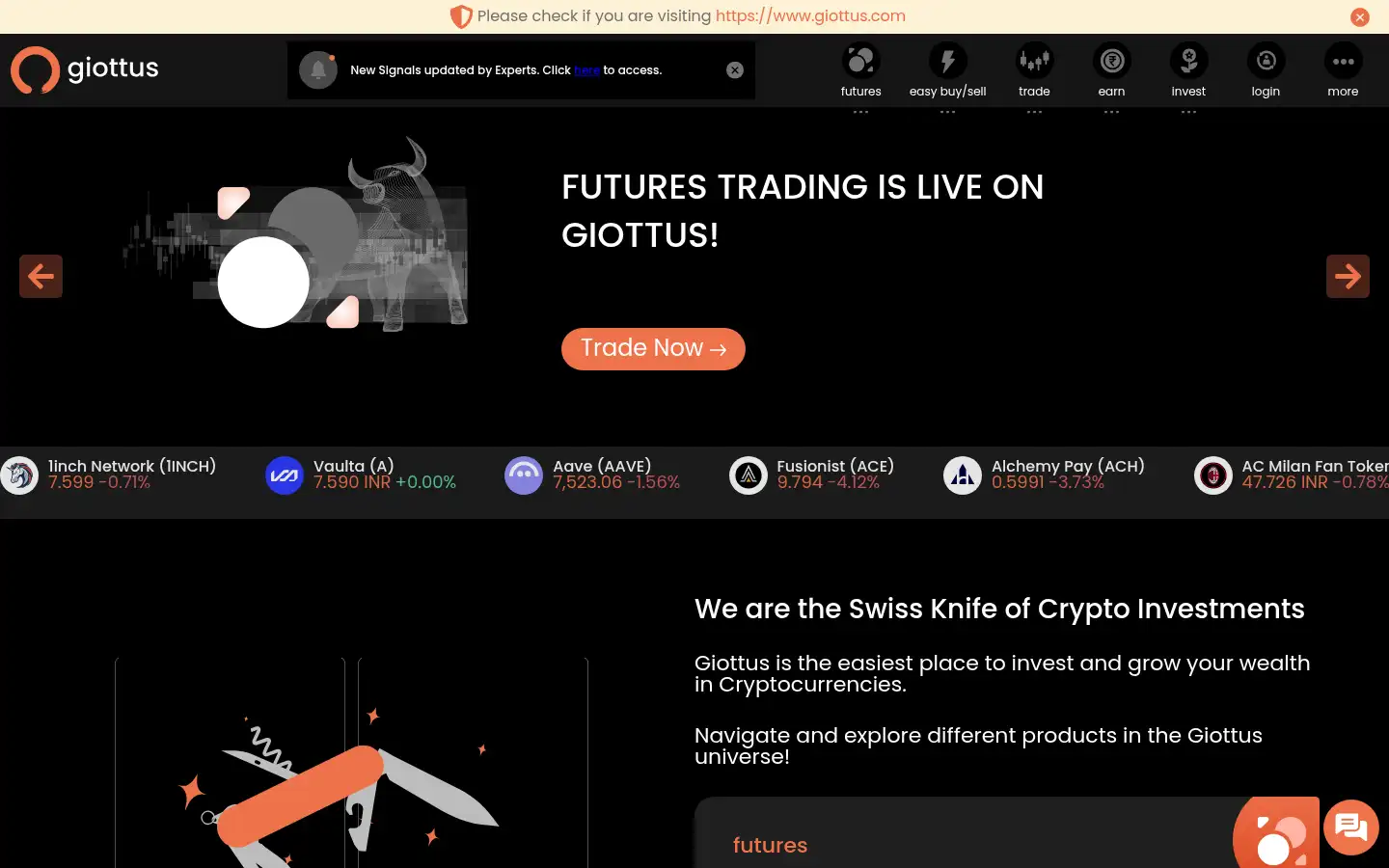 Screenshot of giottus.com
