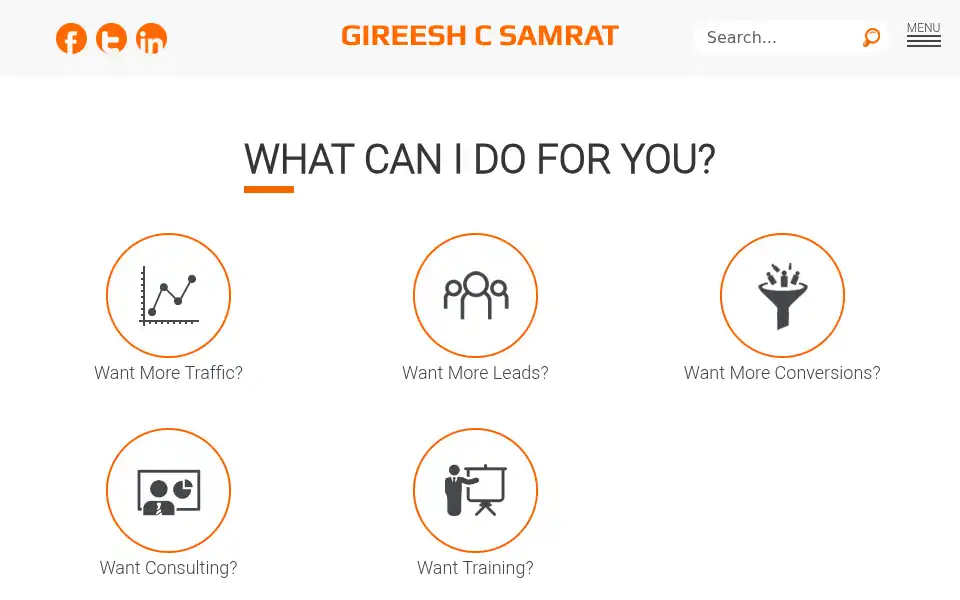 Screenshot of gireeshcsamrat.com