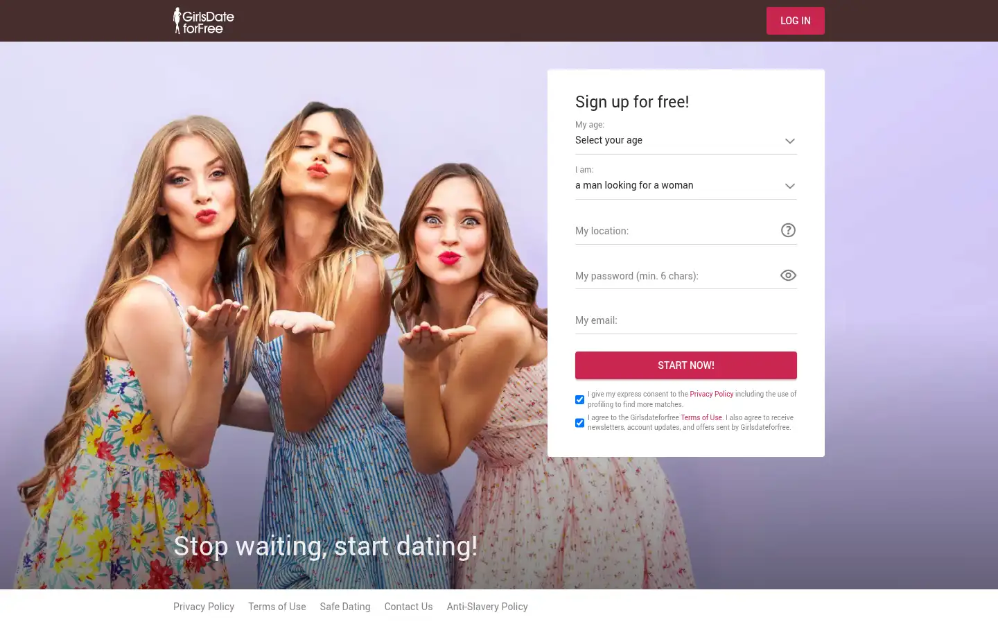 Screenshot of girlsdateforfree.com