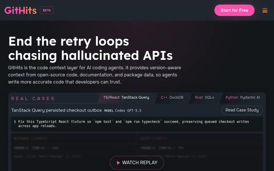 Screenshot of githits.com