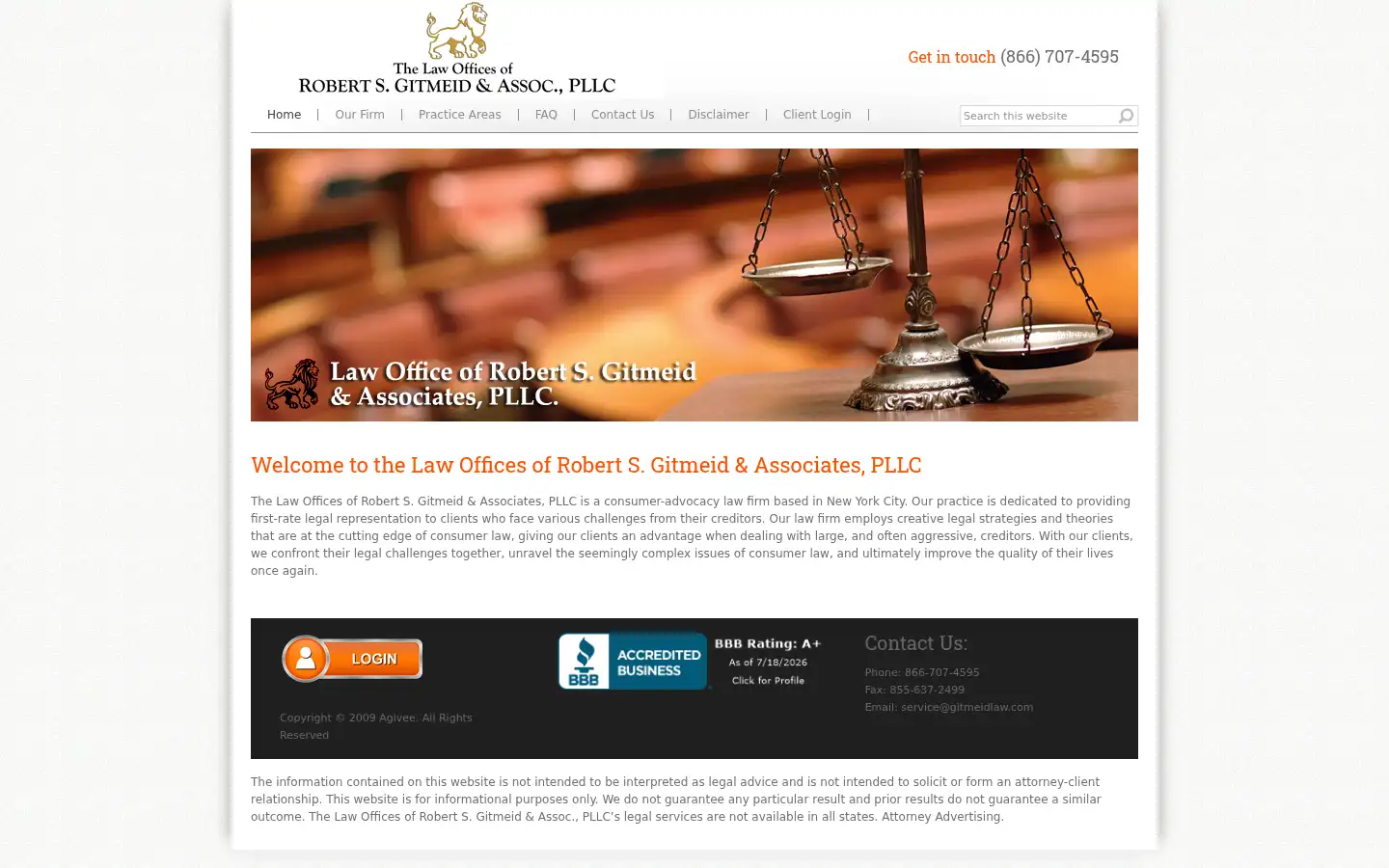 Screenshot of gitmeidlaw.com