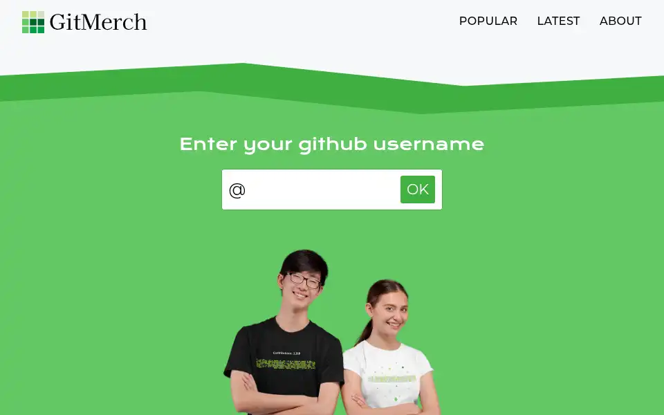Screenshot of gitmerch.com
