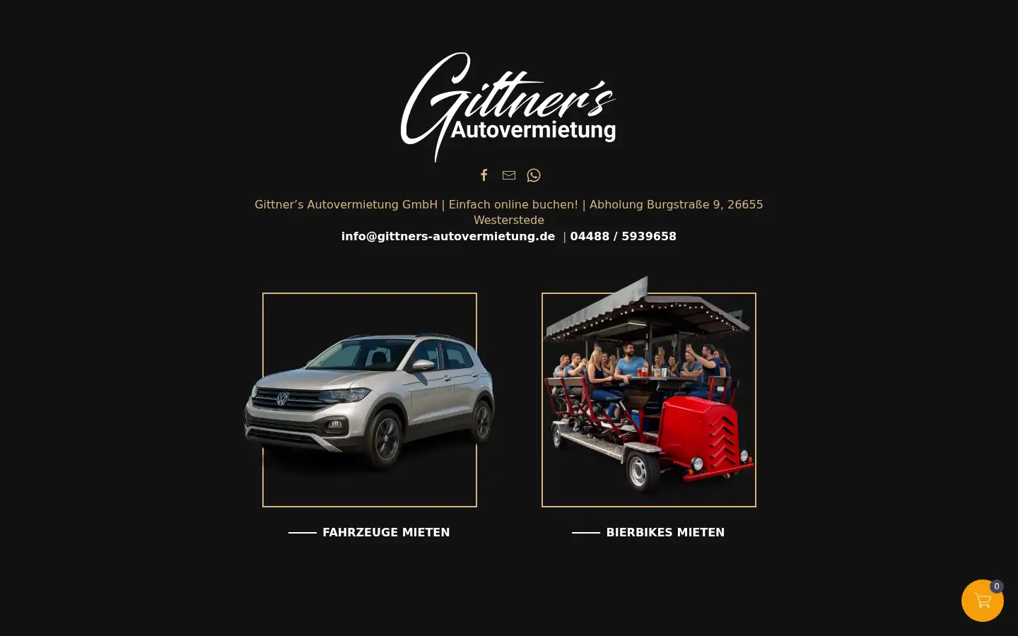 Screenshot of gittners-autovermietung.de