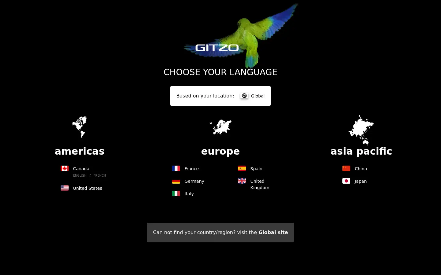 Screenshot of gitzo.com