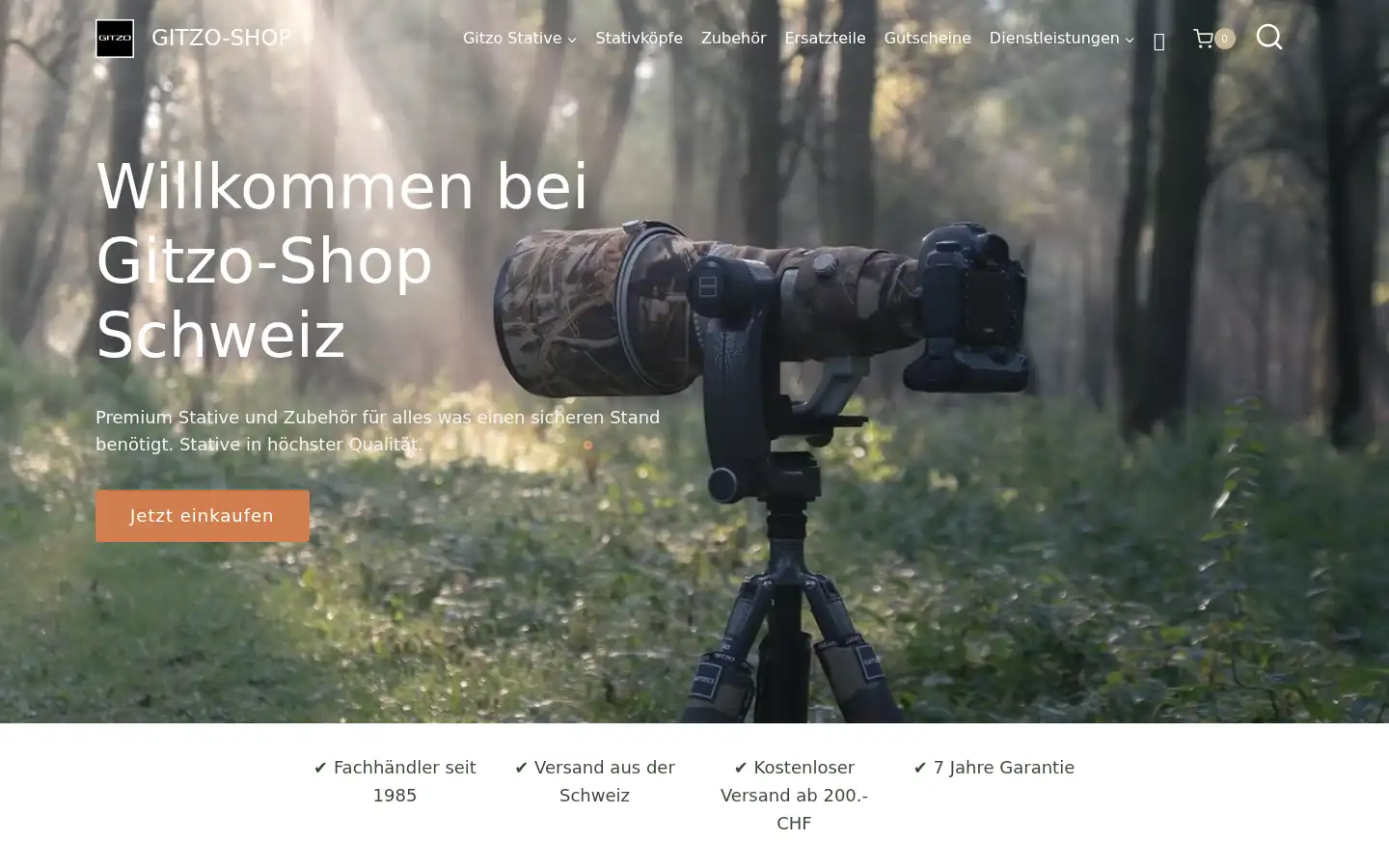 Screenshot of gitzoshop.ch