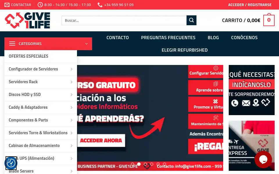 Screenshot of give1life.com