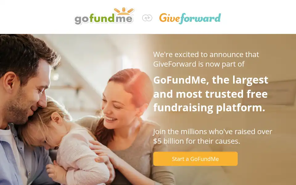 Screenshot of giveforward.com