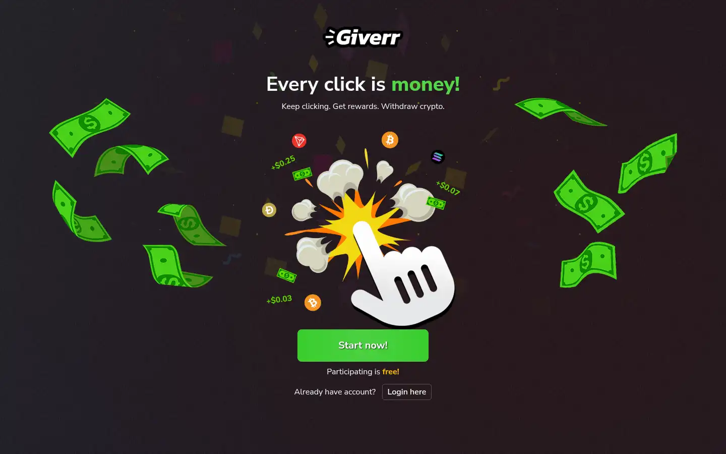 Screenshot of giverr.io