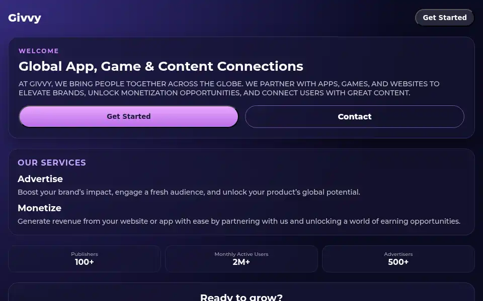 Screenshot of givvyoffers.com