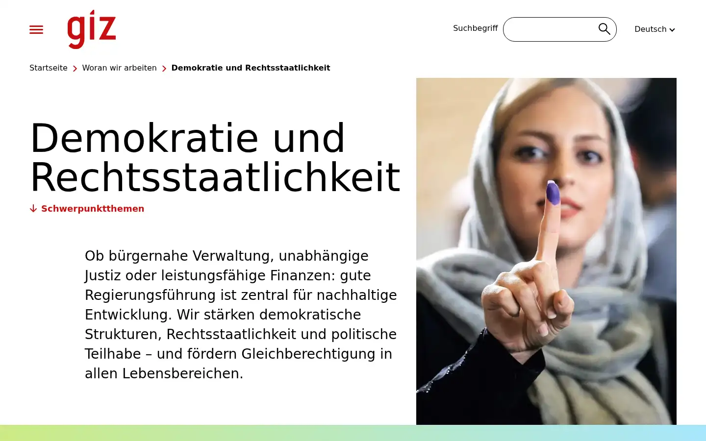 Screenshot of giz.de