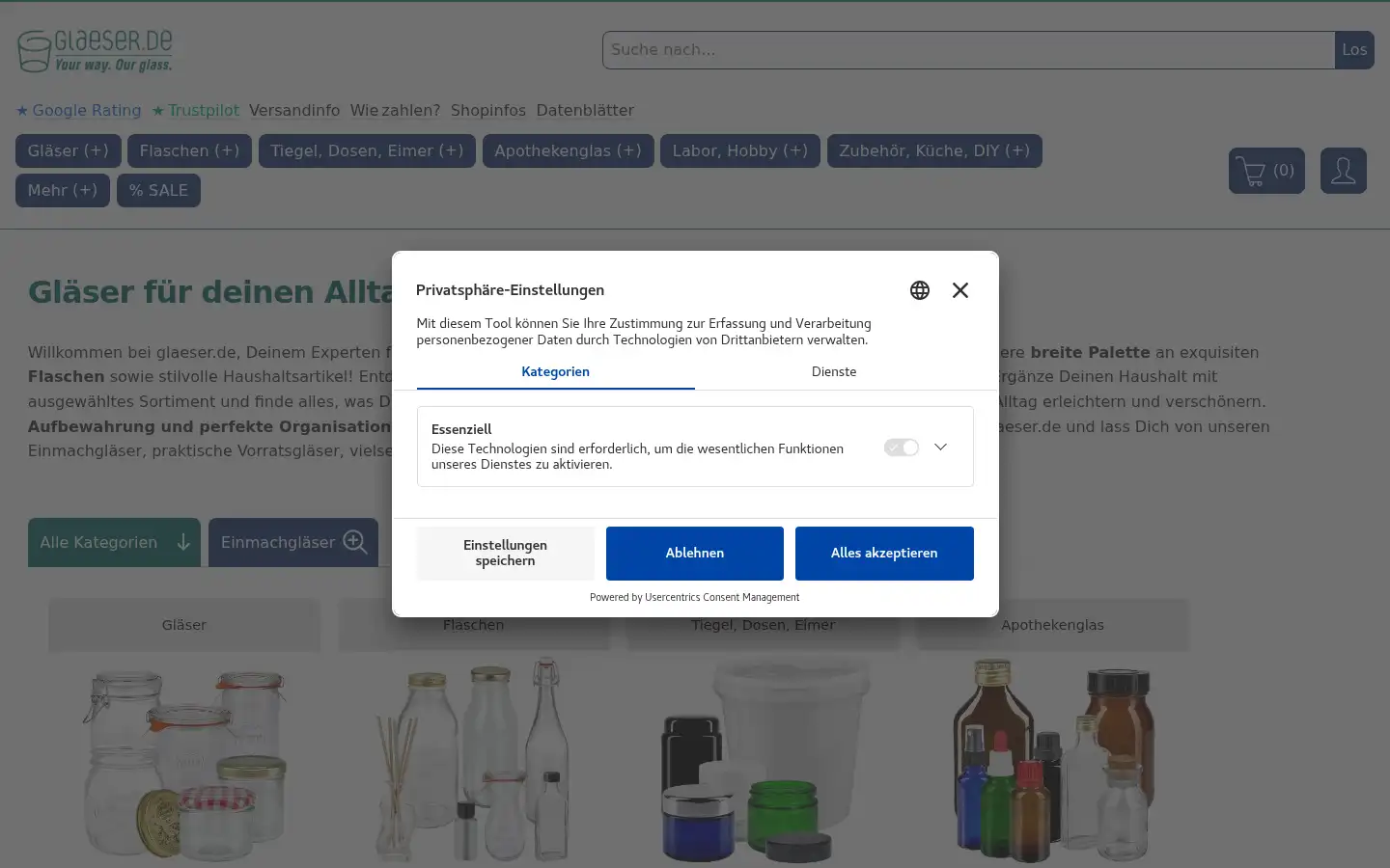 Screenshot of glaeser.de