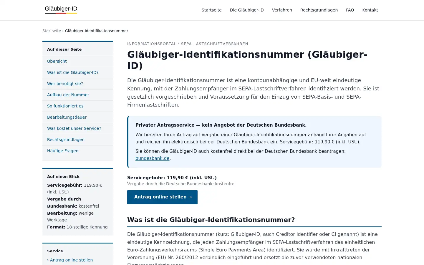 Screenshot of glaeubigerid.de