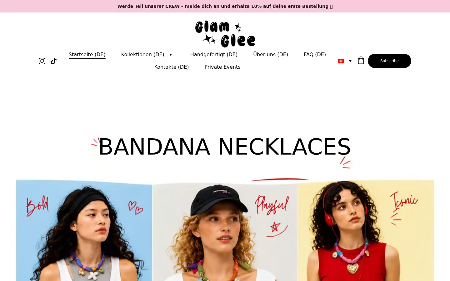 Screenshot of glam-glee.com