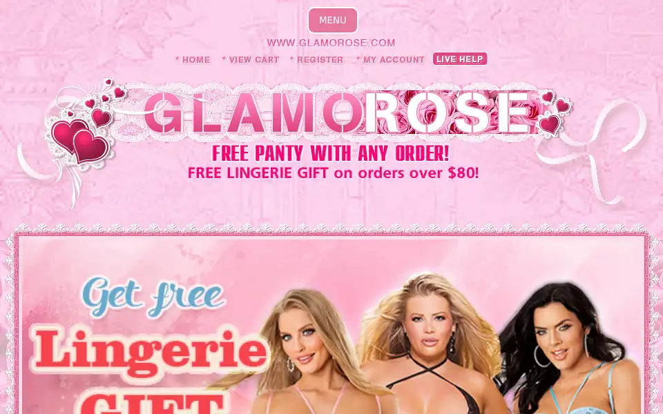 Screenshot of glamorose.com