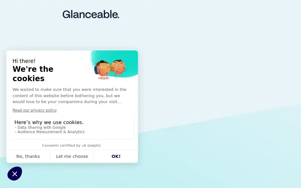 Screenshot of glanceable.io