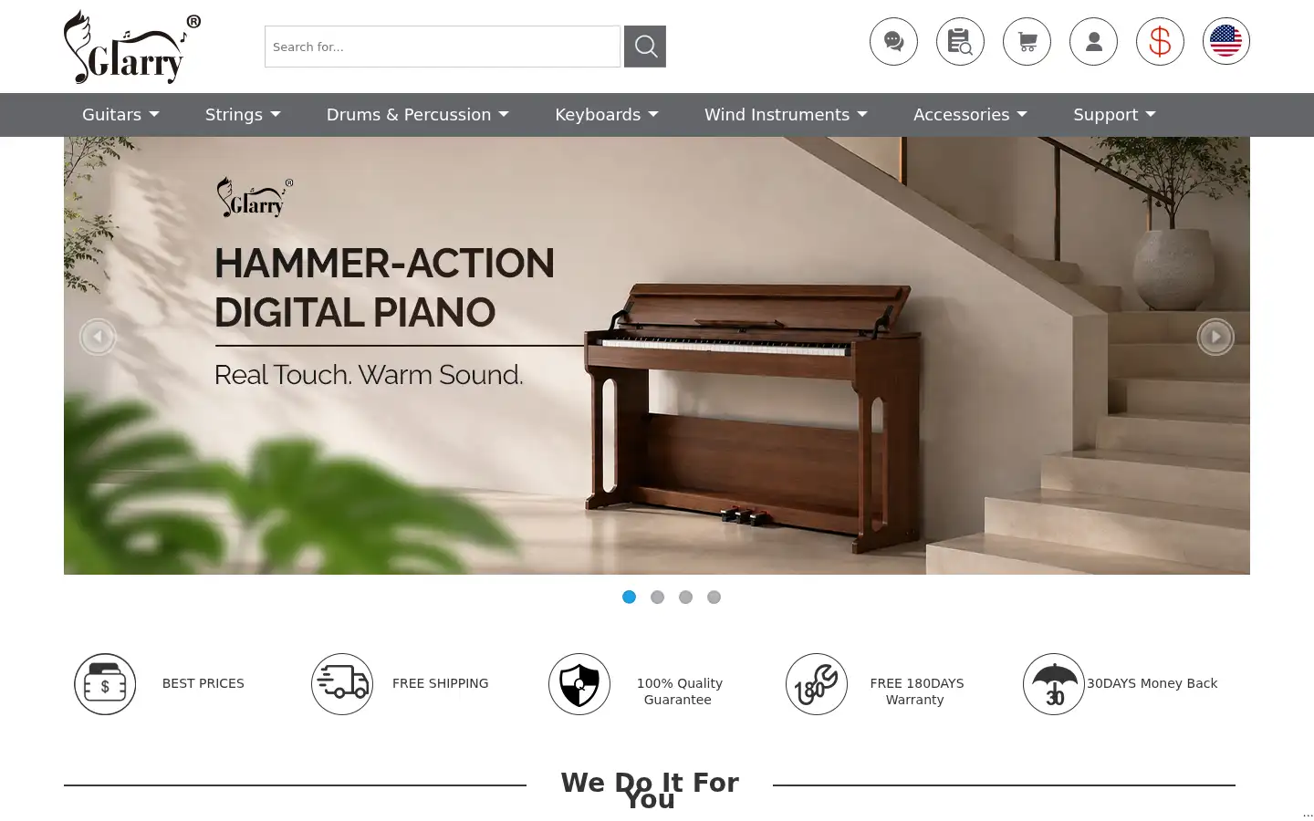 Screenshot of glarrymusic.com