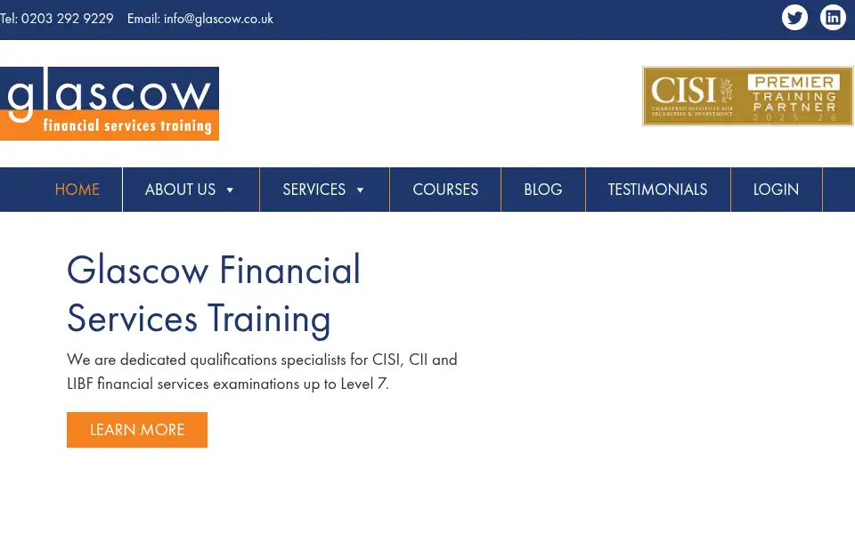 Screenshot of glascow.co.uk