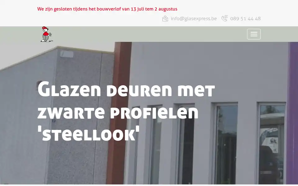 Screenshot of glasexpress.be