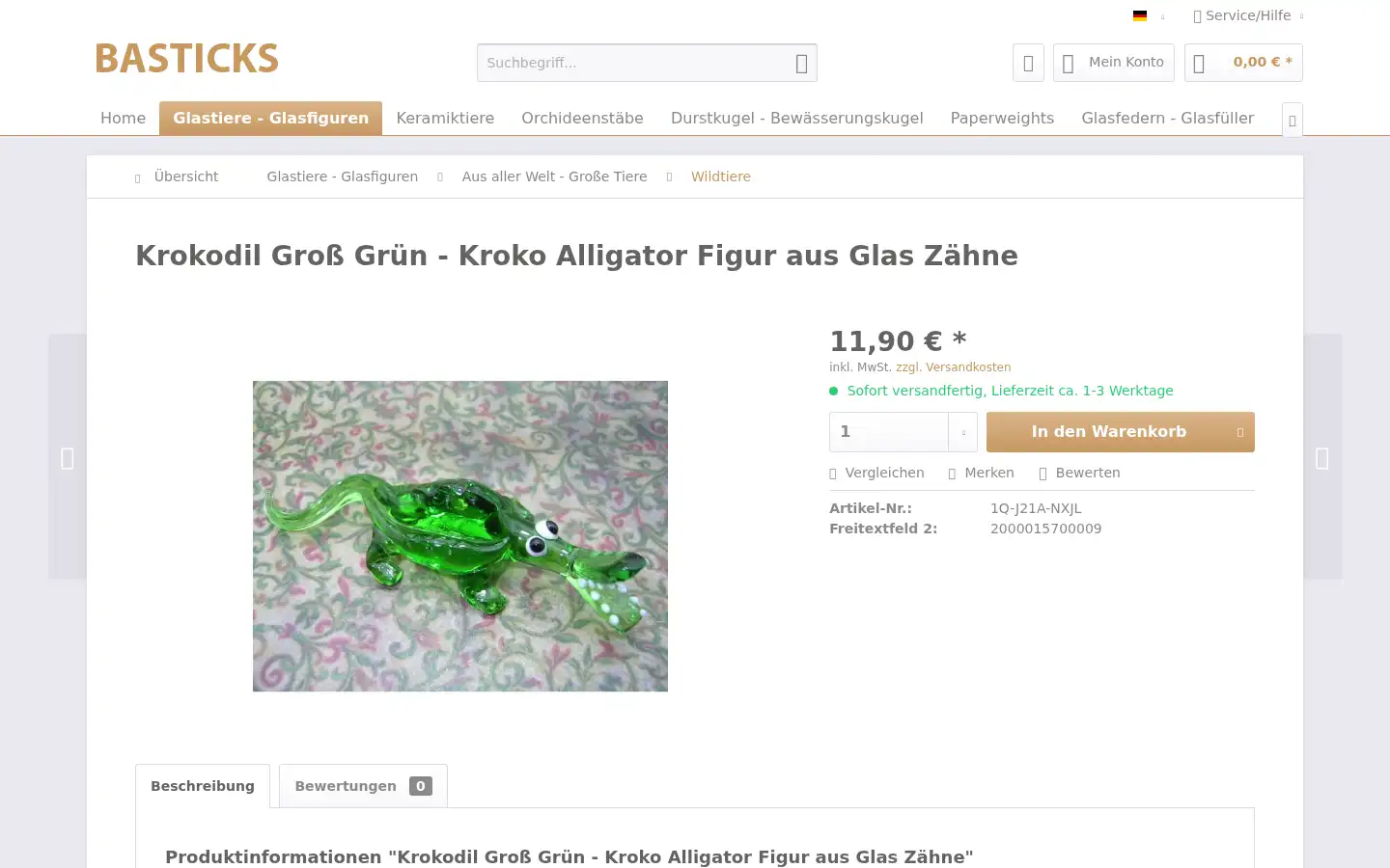 Screenshot of glasfiguren-bastick.de