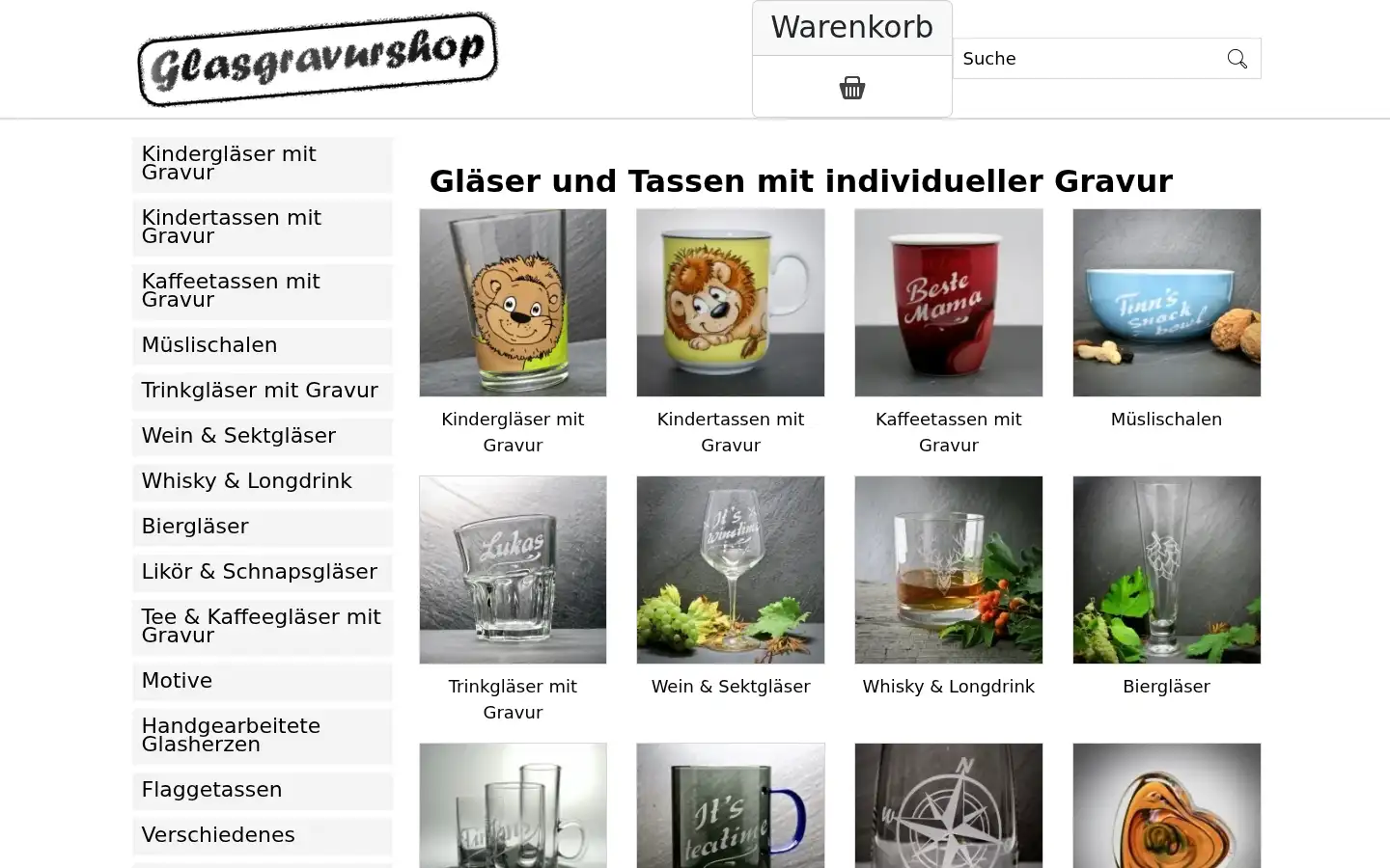 Screenshot of glasgravurshop.de