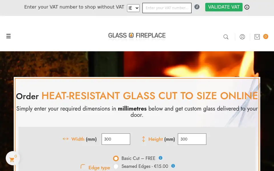 Screenshot of glass-for-fireplace.com