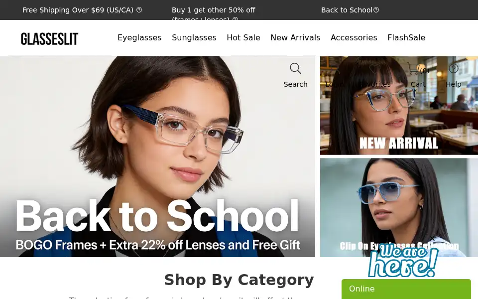 Screenshot of glasseslit.com