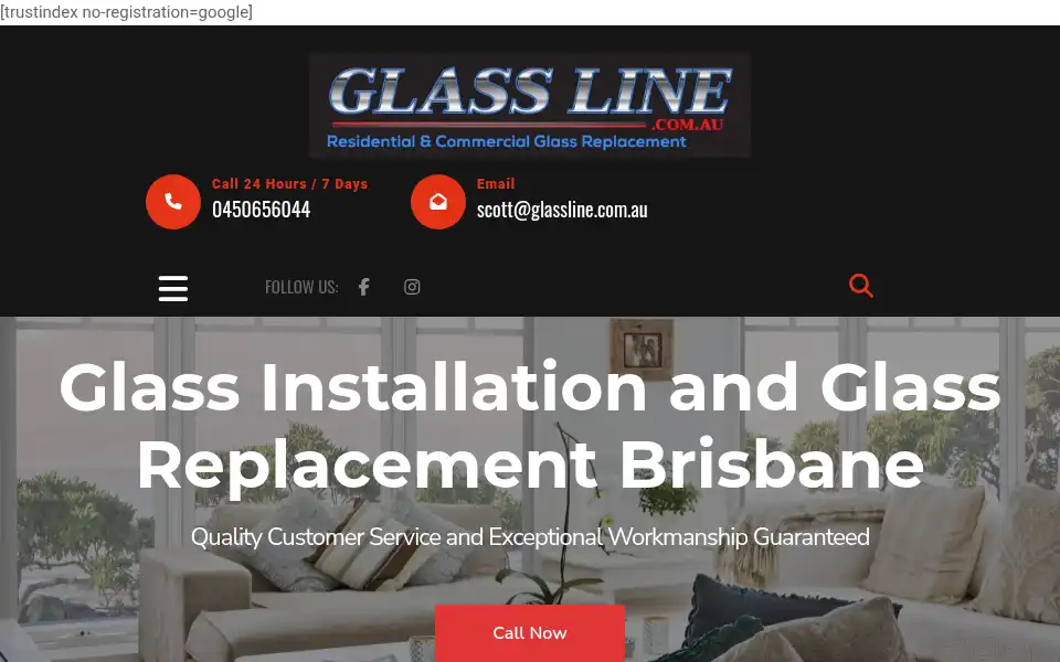 Screenshot of glassline.com.au