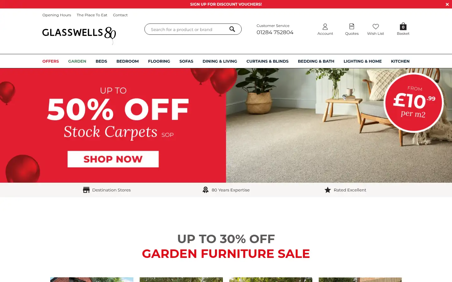 Screenshot of glasswells.co.uk