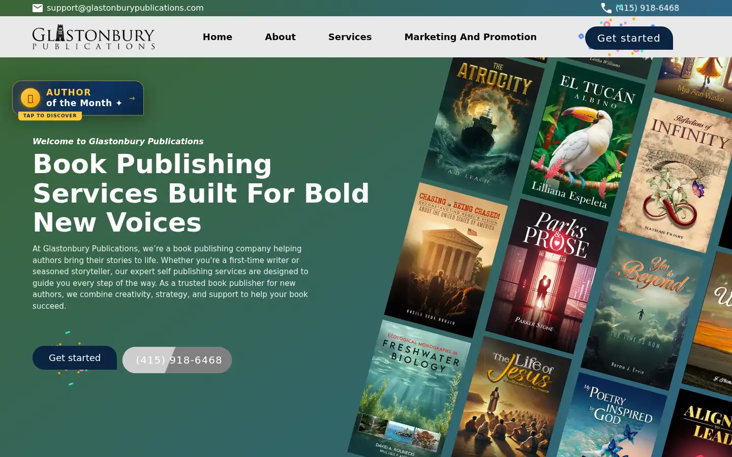 Screenshot of glastonburypublications.com