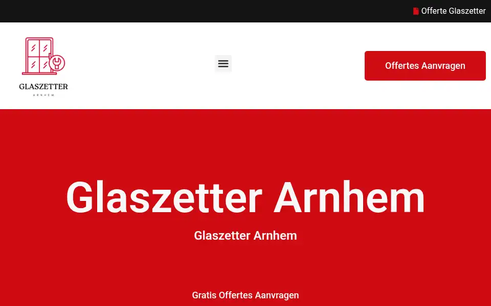 Screenshot of glaszetterarnhem.net
