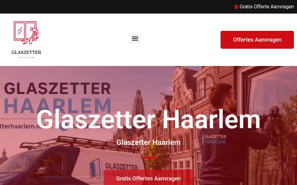 Screenshot of glaszetterhaarlem.net