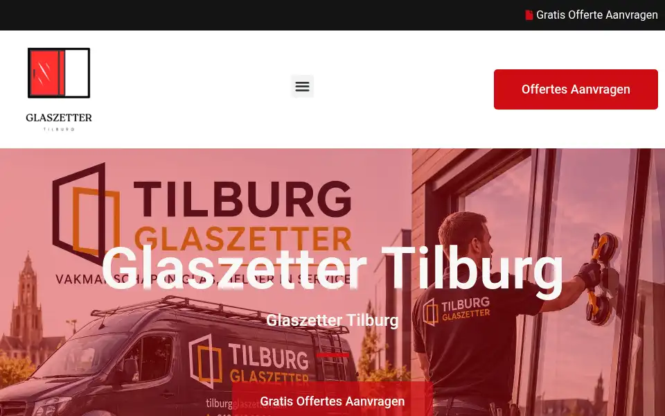 Screenshot of glaszettertilburg.net