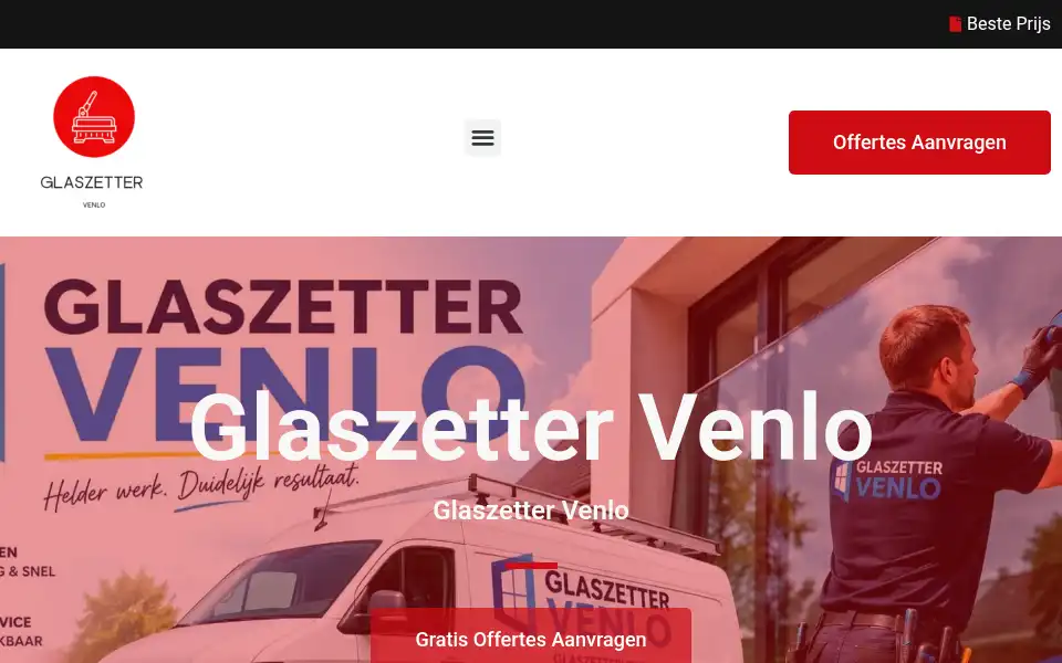 Screenshot of glaszettervenlo.net