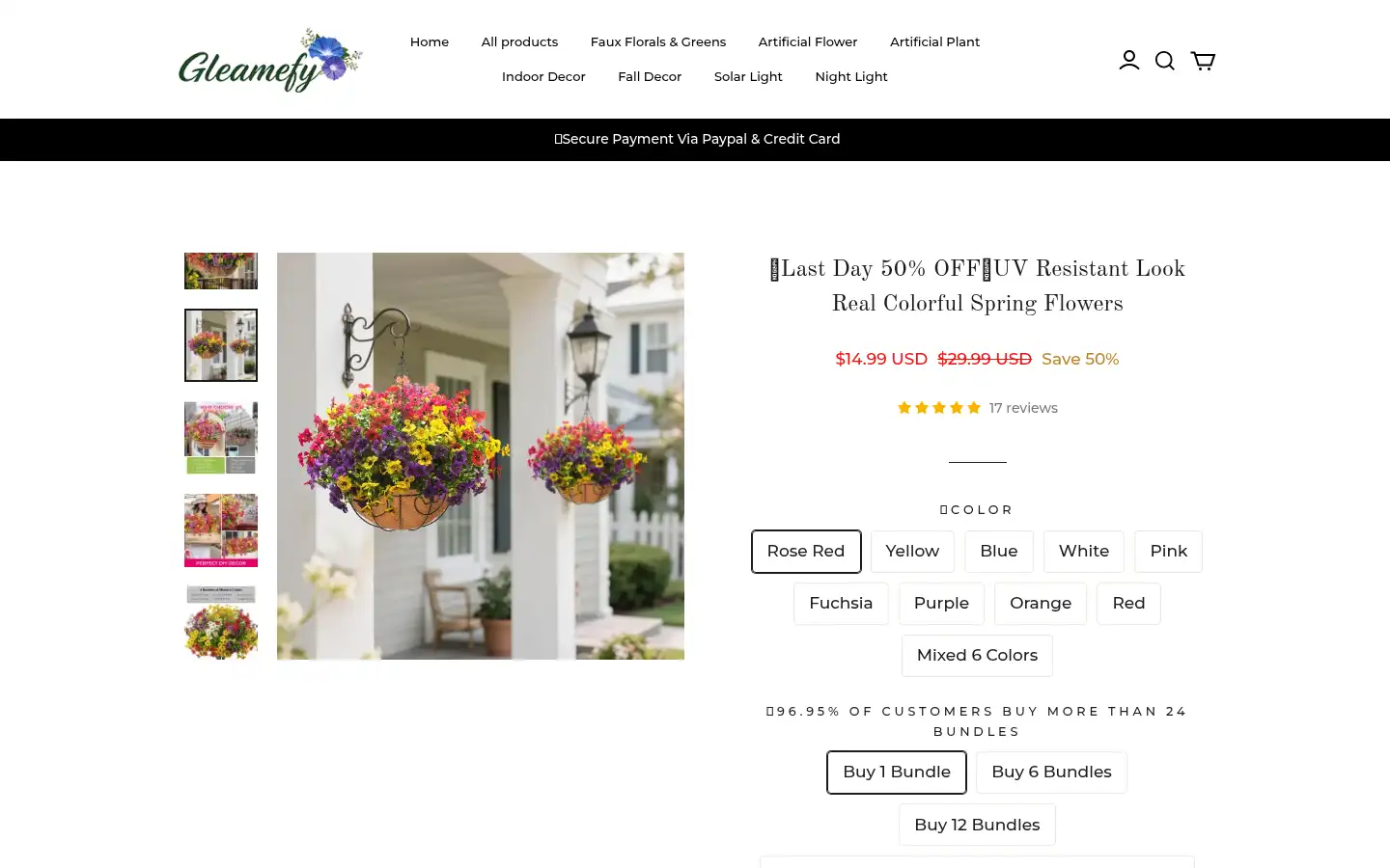 Screenshot of gleamefy.com