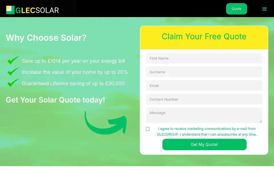 Screenshot of glecgroup.co.uk