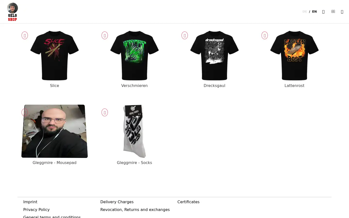 Screenshot of gleggmire.shop