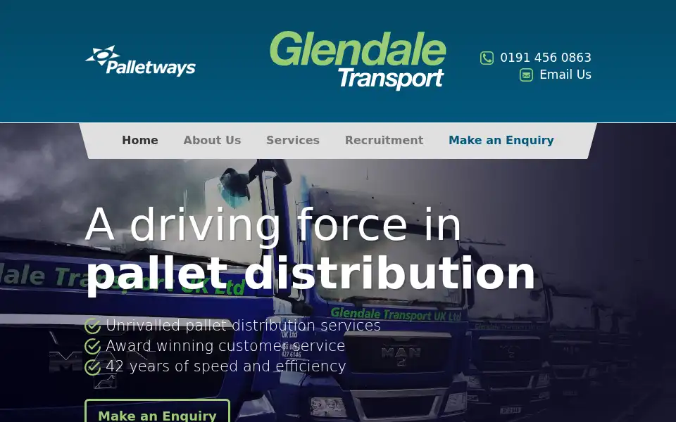 Screenshot of glendaletransport.co.uk