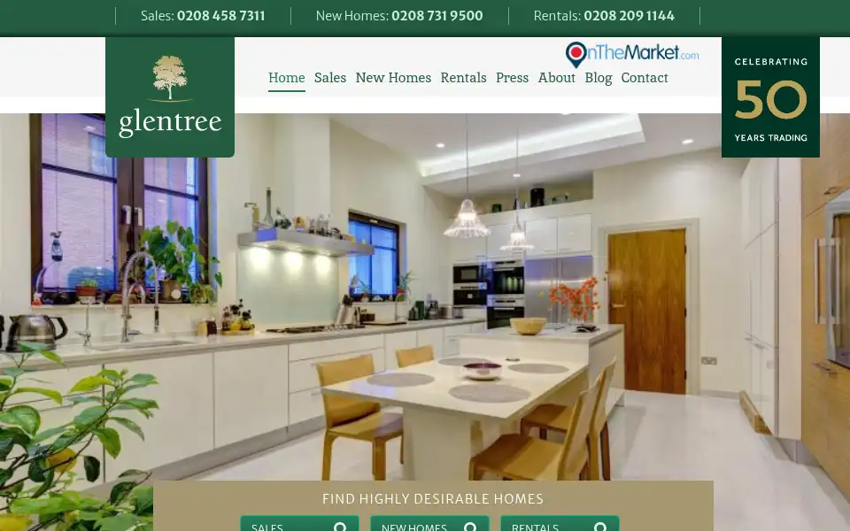 Screenshot of glentree.co.uk